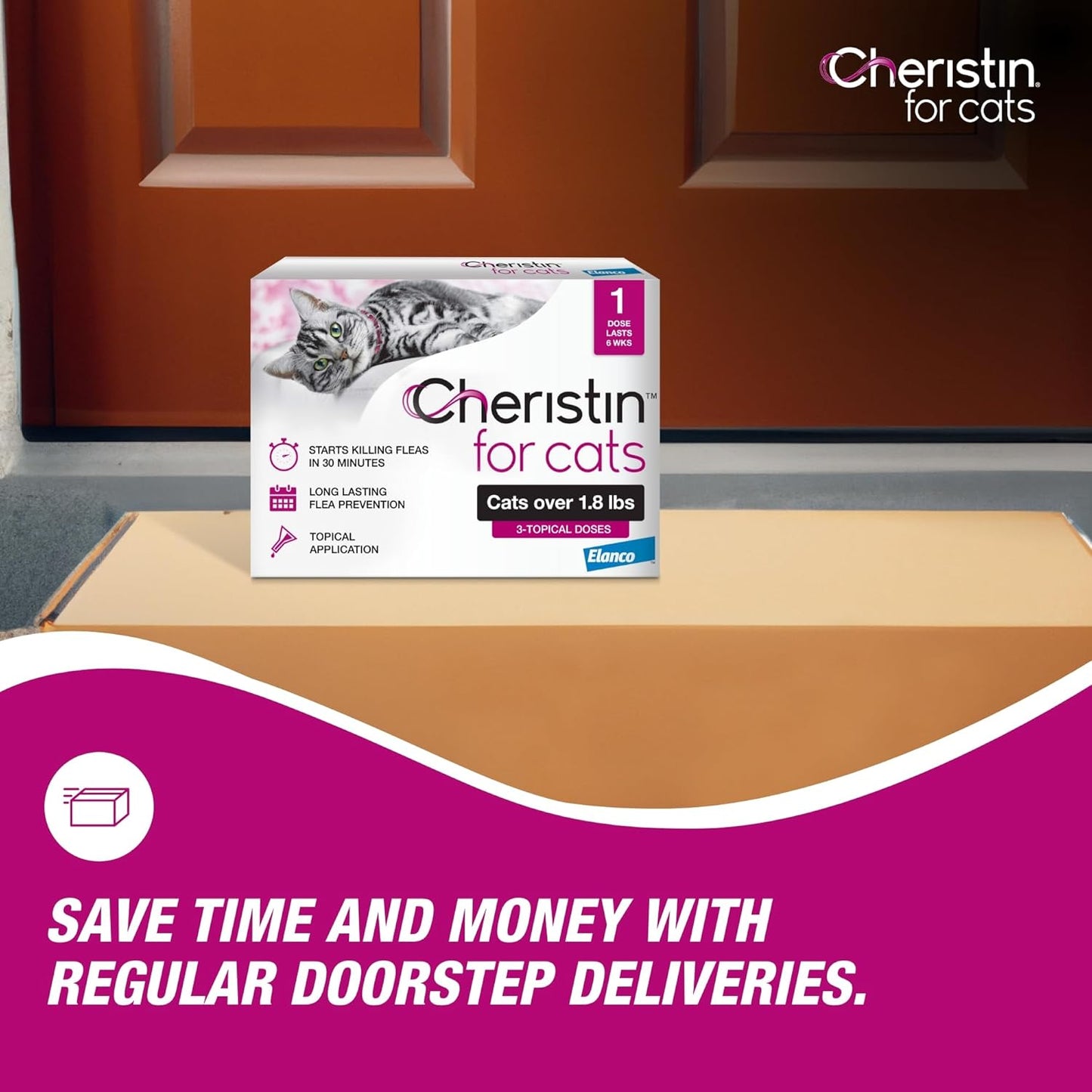 cheristin topical flea treatment for cats, 3ct