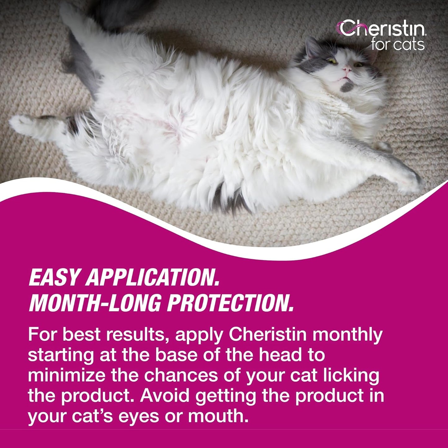 cheristin topical flea treatment for cats, 3ct