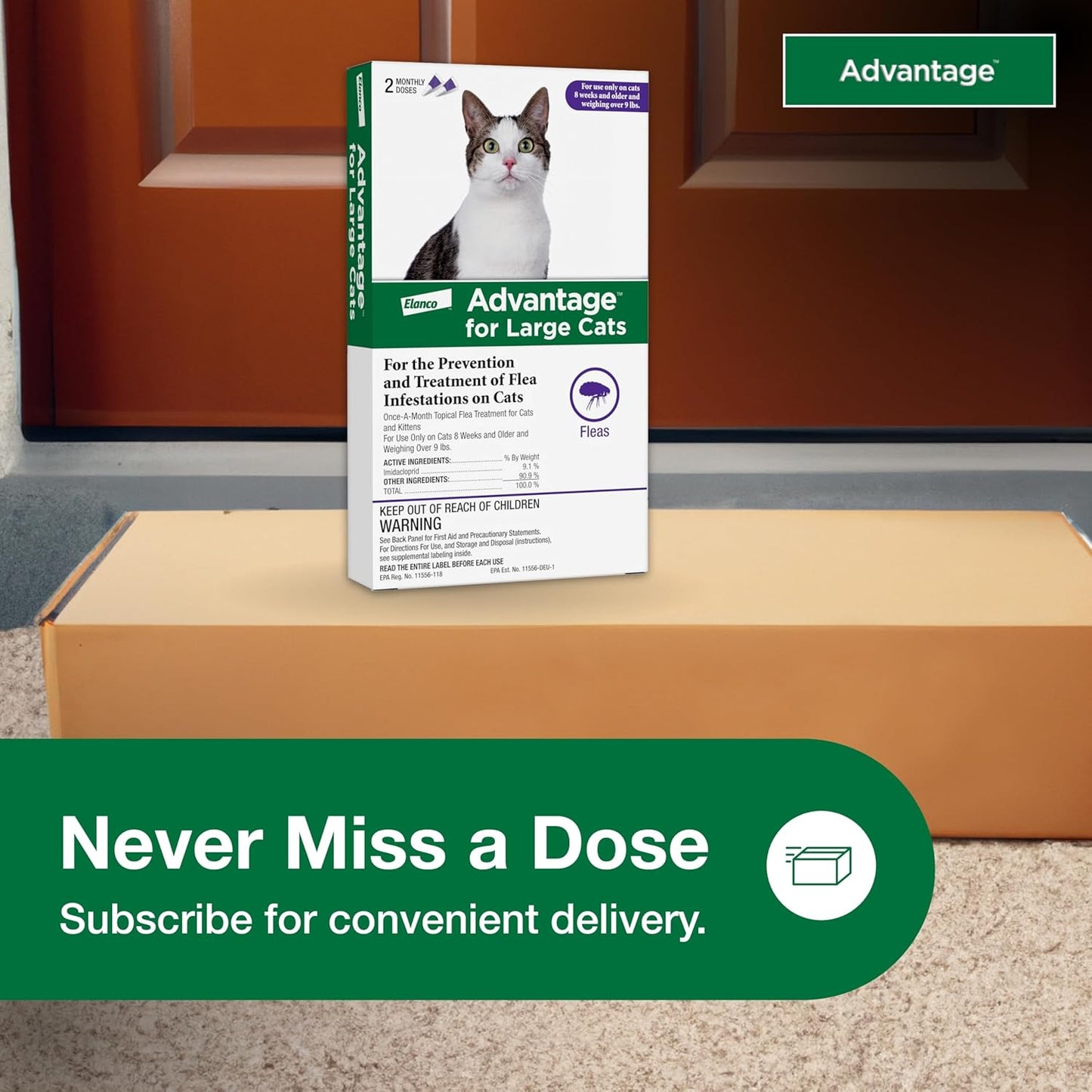 advantage for large cats  2pk