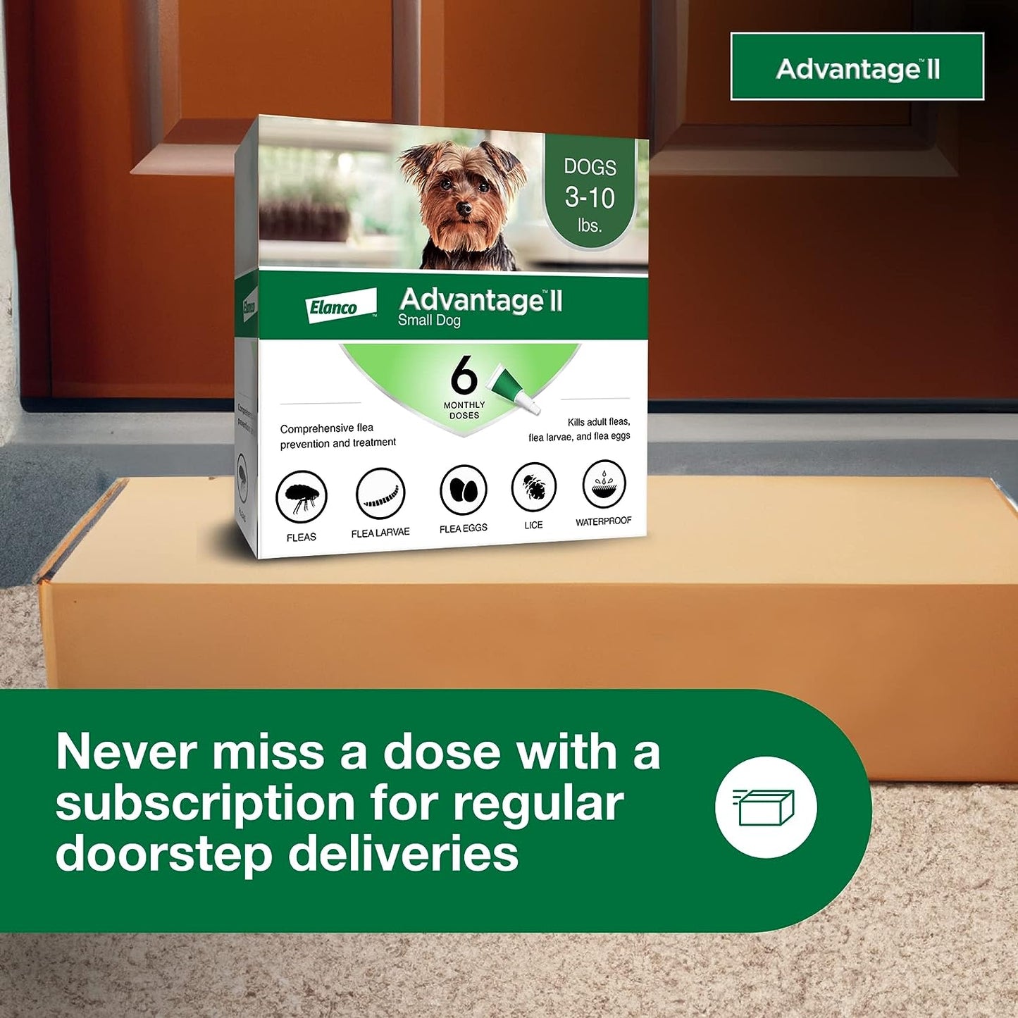 advantage ii dogs 3-10# - 4pk