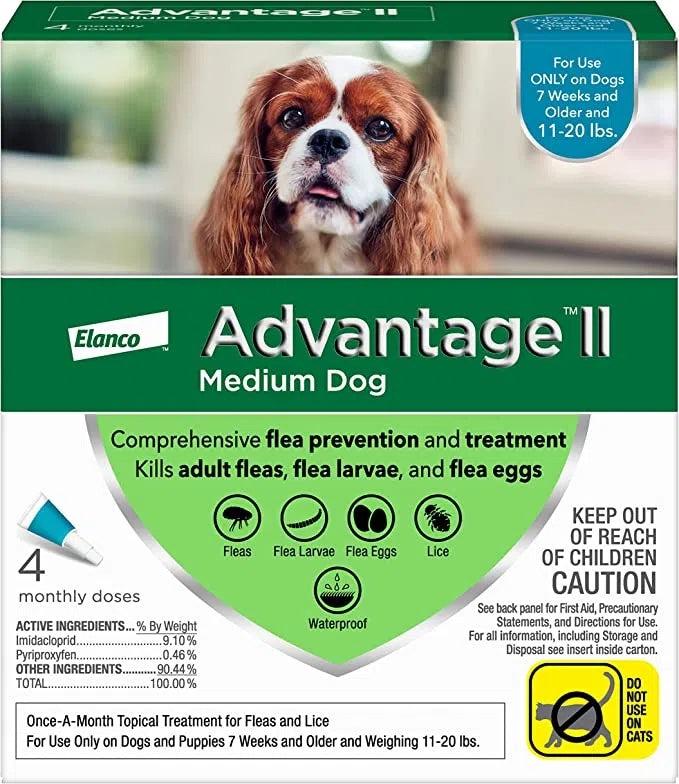 advantage ii dogs 11-20# - 4pk