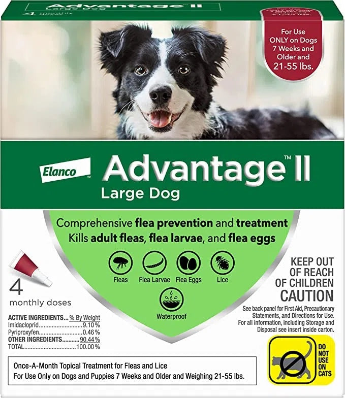 advantage dogs 21-55lb - 4pk