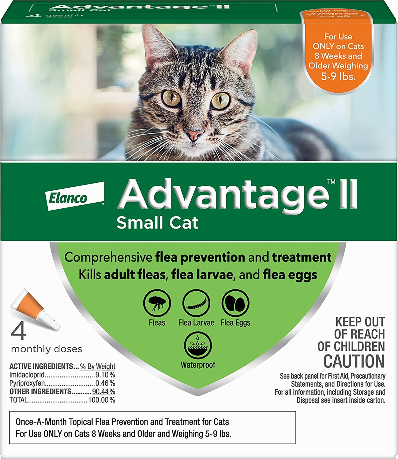 advantage ii cat 5-9 lb, 4pk