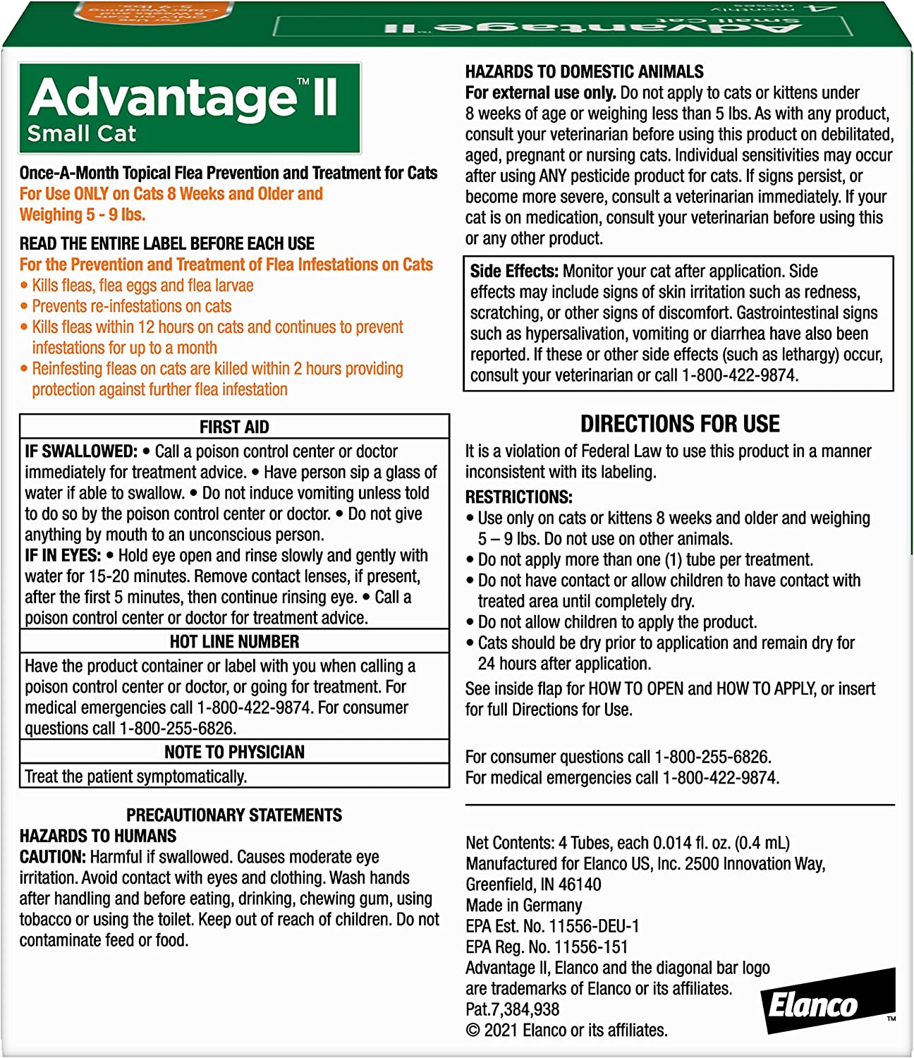 advantage ii cat 5-9 lb, 4pk