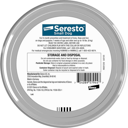 Seresto Flea and Tick Collar, Small Dogs