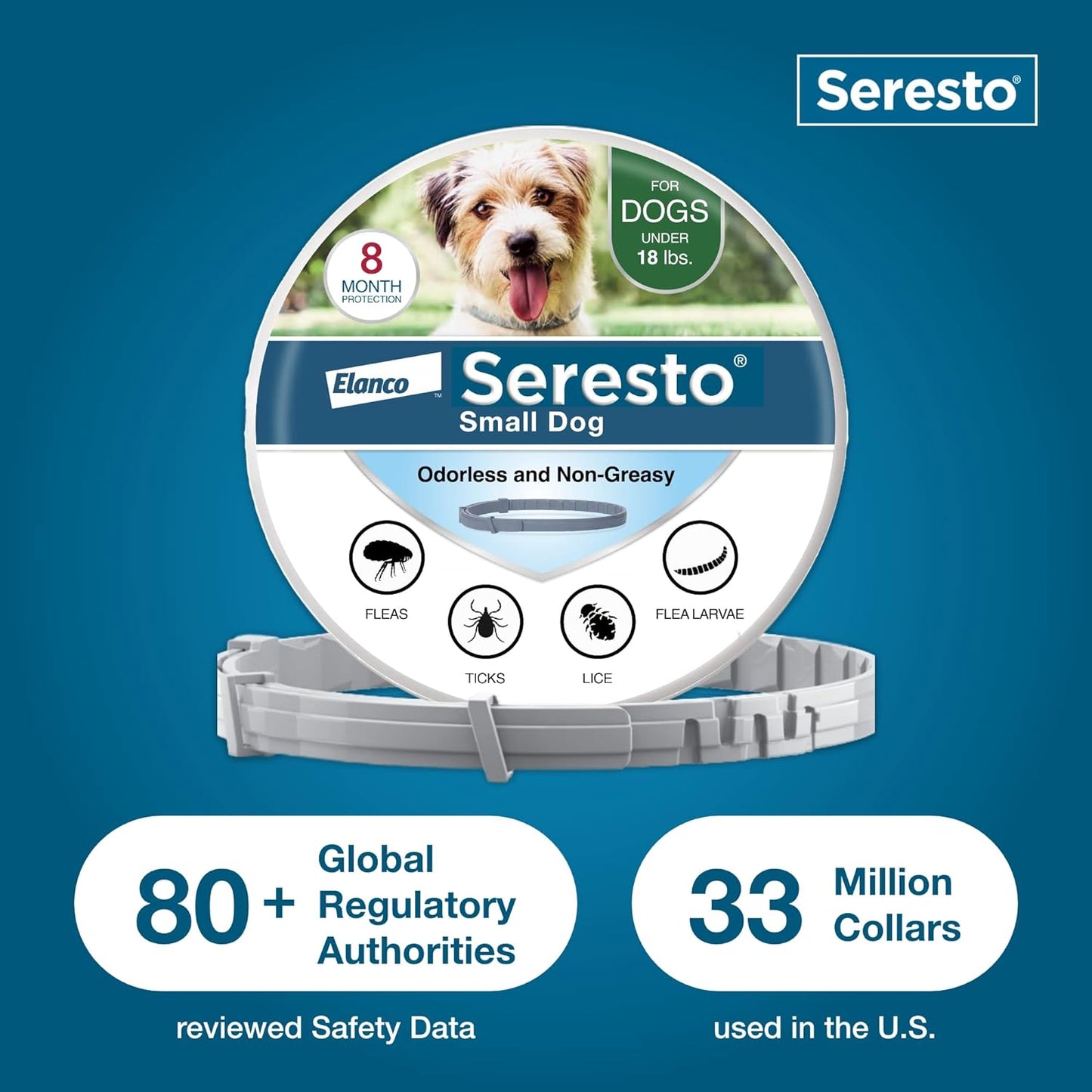 seresto flea and tick collar, small dogs