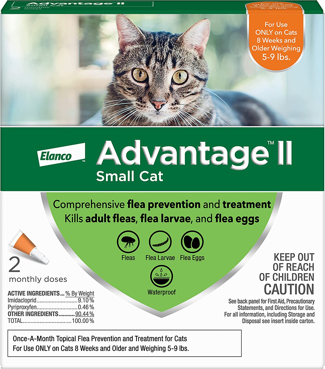 advantage ii cat 5-9 lb, 2 pack