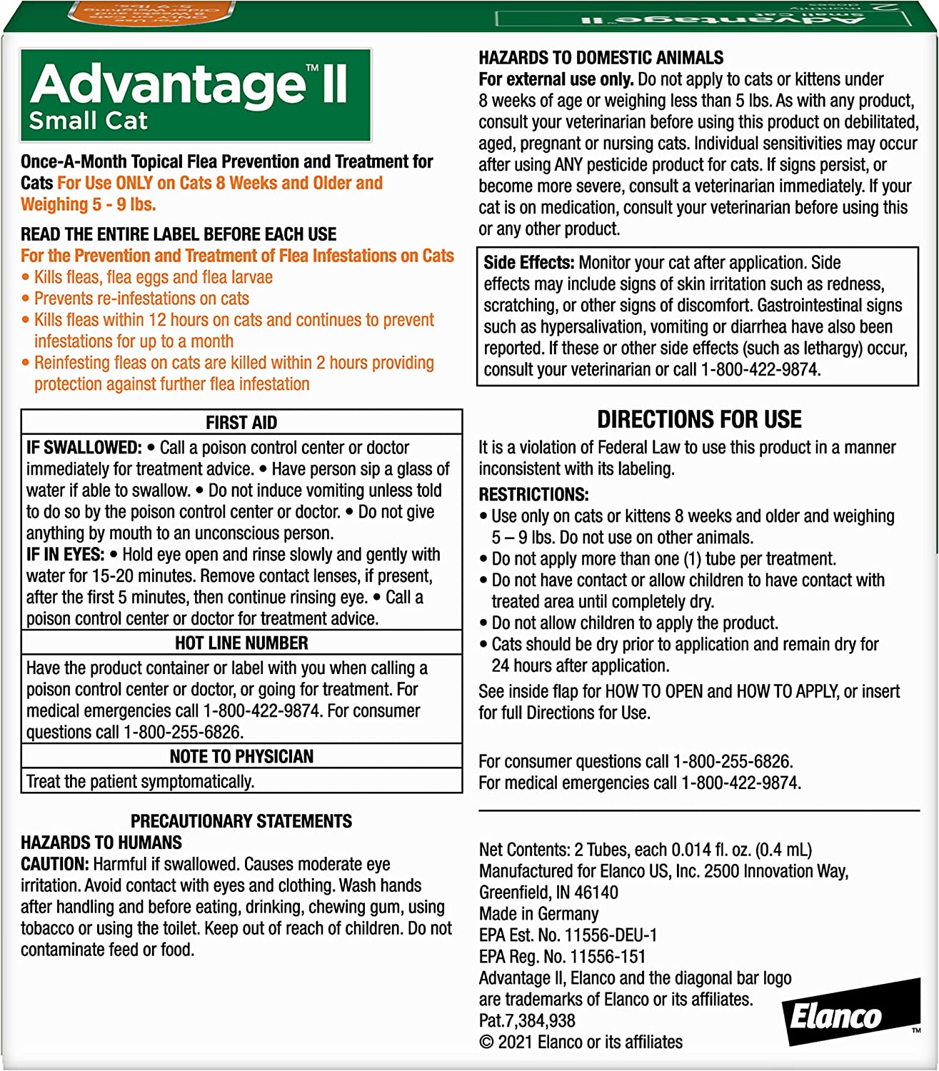 advantage ii cat 5-9 lb, 2 pack