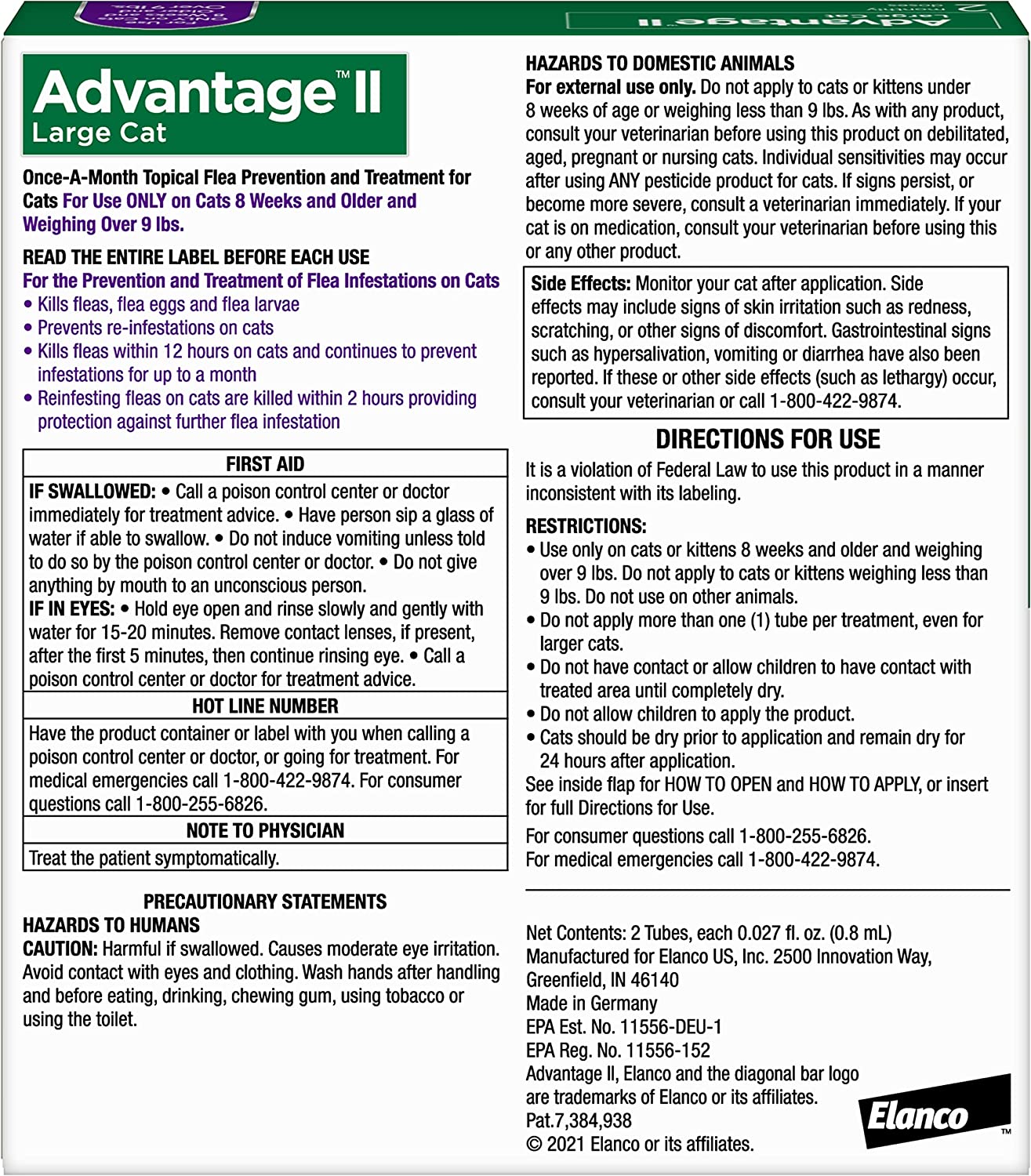 advantage ii cat 9 lb & up, 2 pack