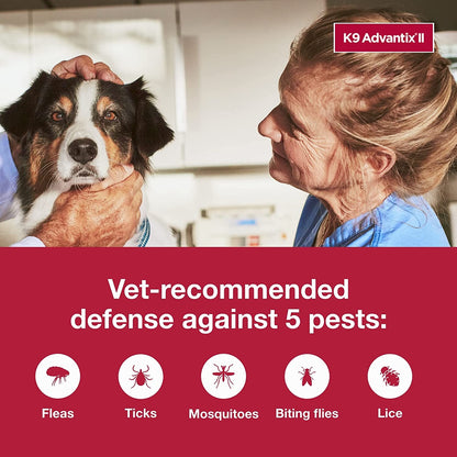 K9 Advantix II, Dogs 21-55 lbs, 2 pack