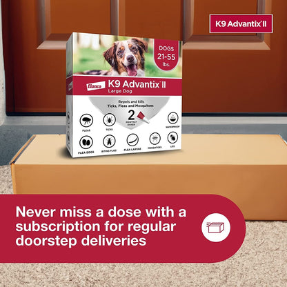 K9 Advantix II, Dogs 21-55 lbs, 4 pack