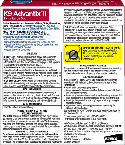 K9 Advantix II, Dogs 55 lbs & Over, 6 pack