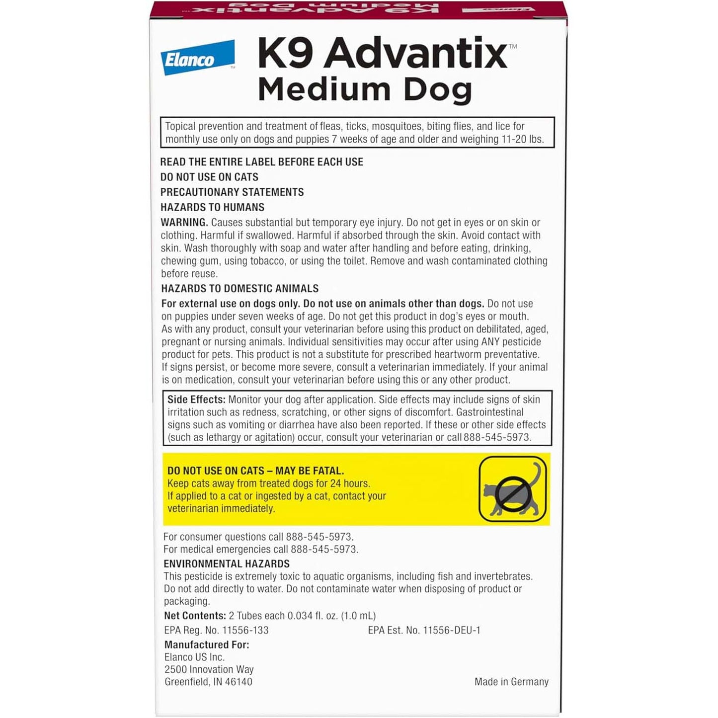 k9 advantix medium dog 2pk