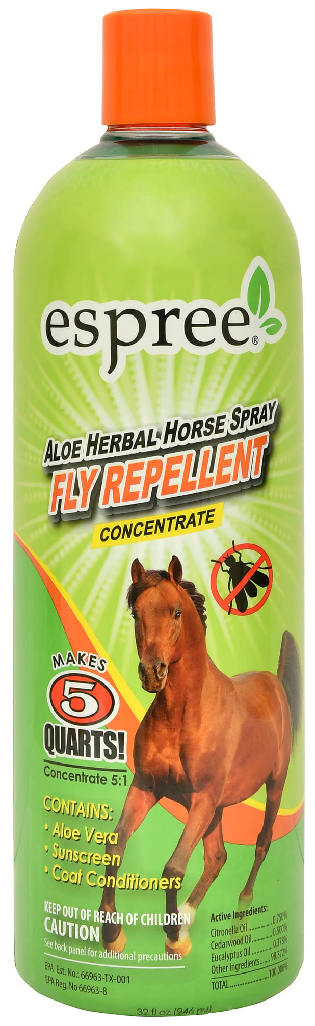 espree aloe herbal fly repellent concentrate, 32 oz