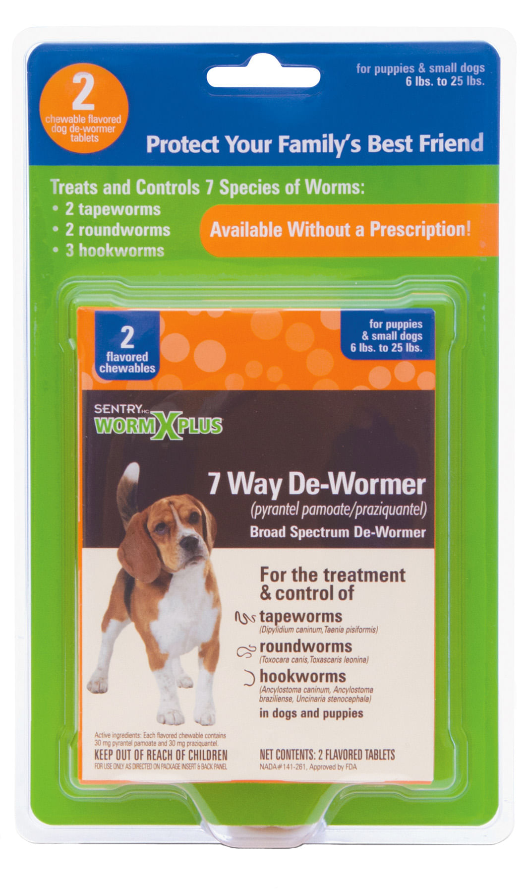sentry hc wormx plus 7-way dewormer, small, 2 ct