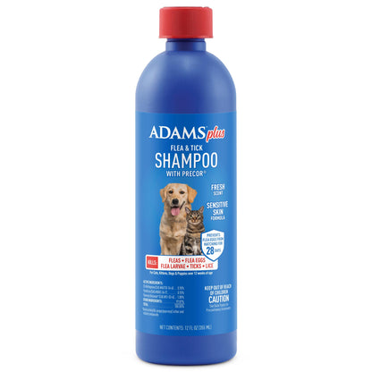 Adams Plus F/T Shampoo w/Precor 12oz
