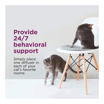Comfort Zone MultiCat Calming Diffuser Kit, Cat Pheromone  3 Diffusers and 6 Refills-48ml, New Formula