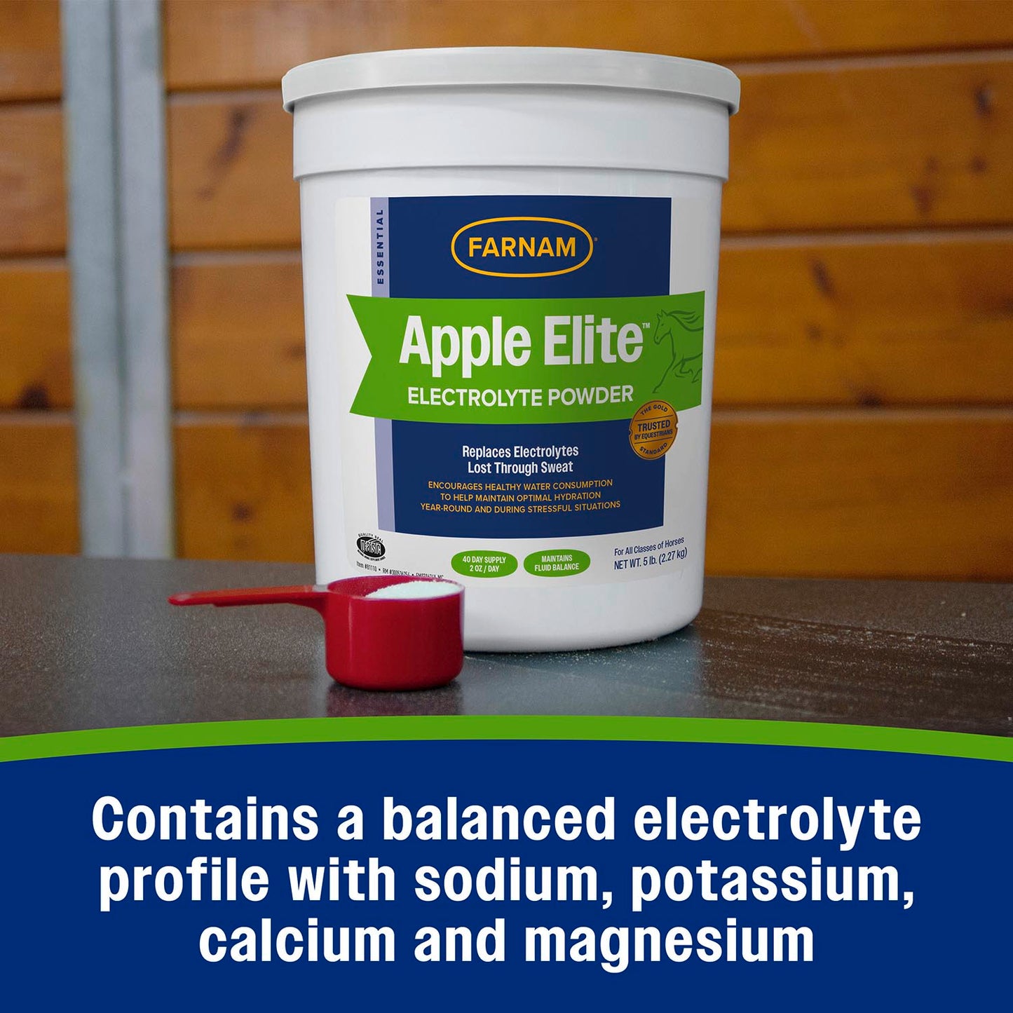 farnam apple elite electrolyte powder 40 day supply, 5lbs