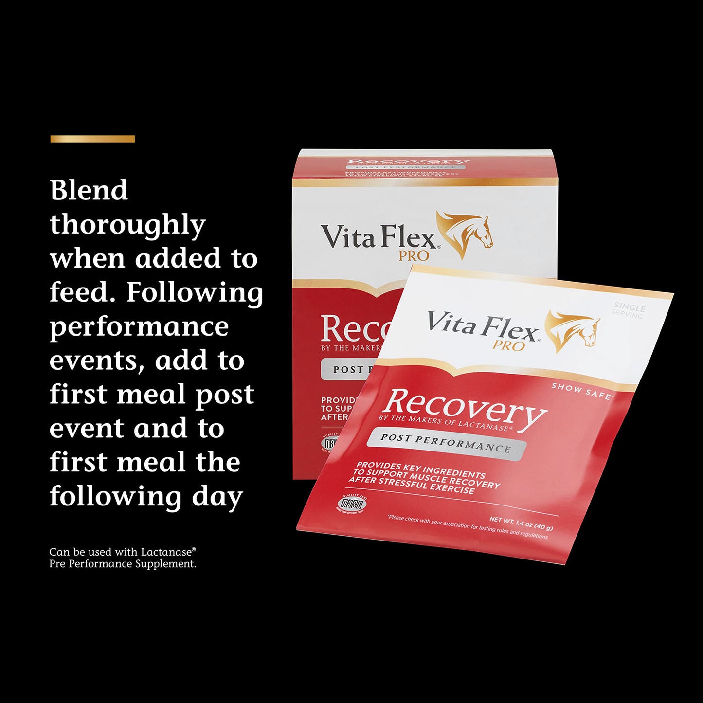 vita flex pro recovery post performance supplement, single serve packet