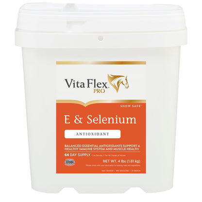 Vita Flex E and Selenium Supplement for Horses, Balanced Essential Antioxidants, 64 Day Supply