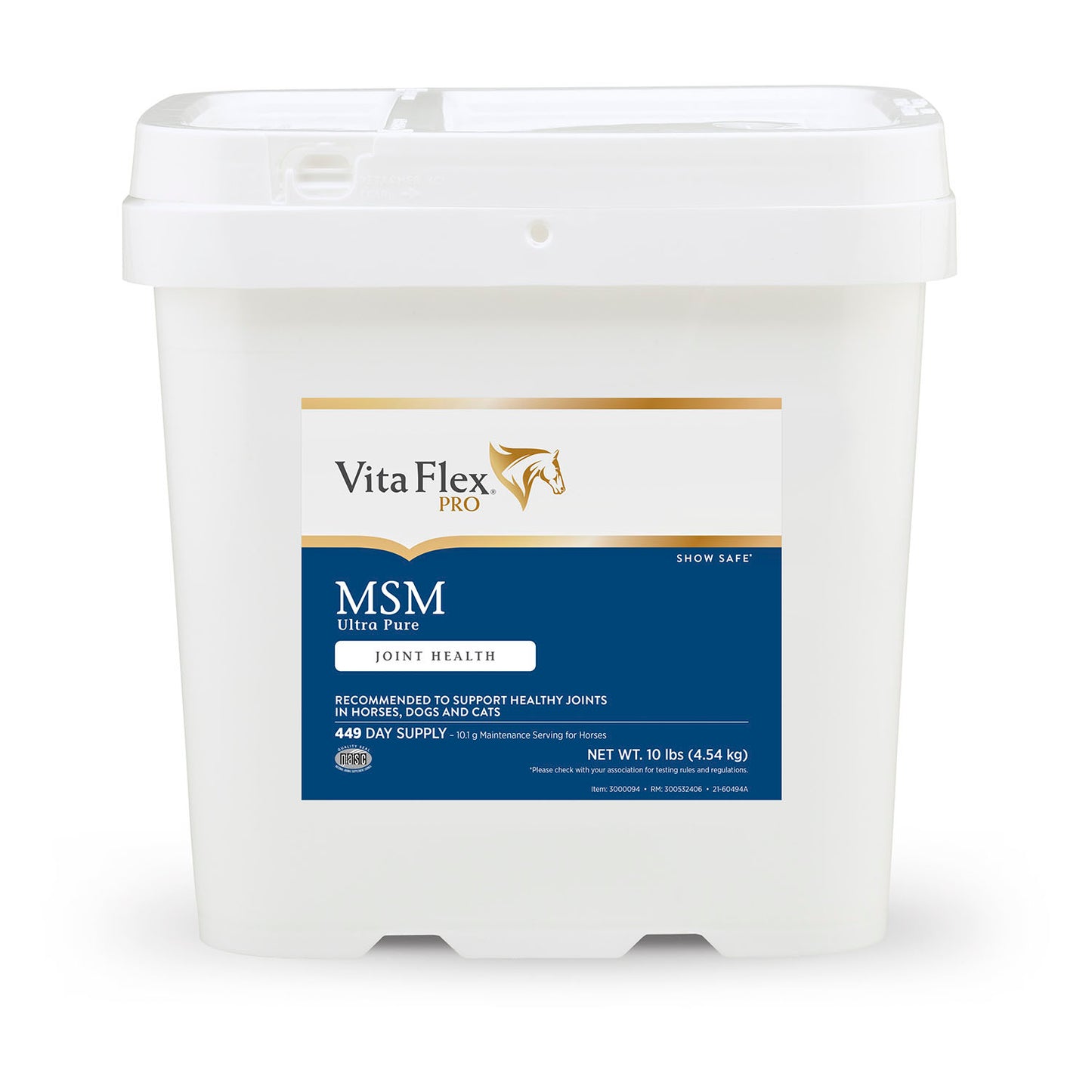 vita flex pro msm quality joint supplement for horses, dogs and cats, 10 lbs