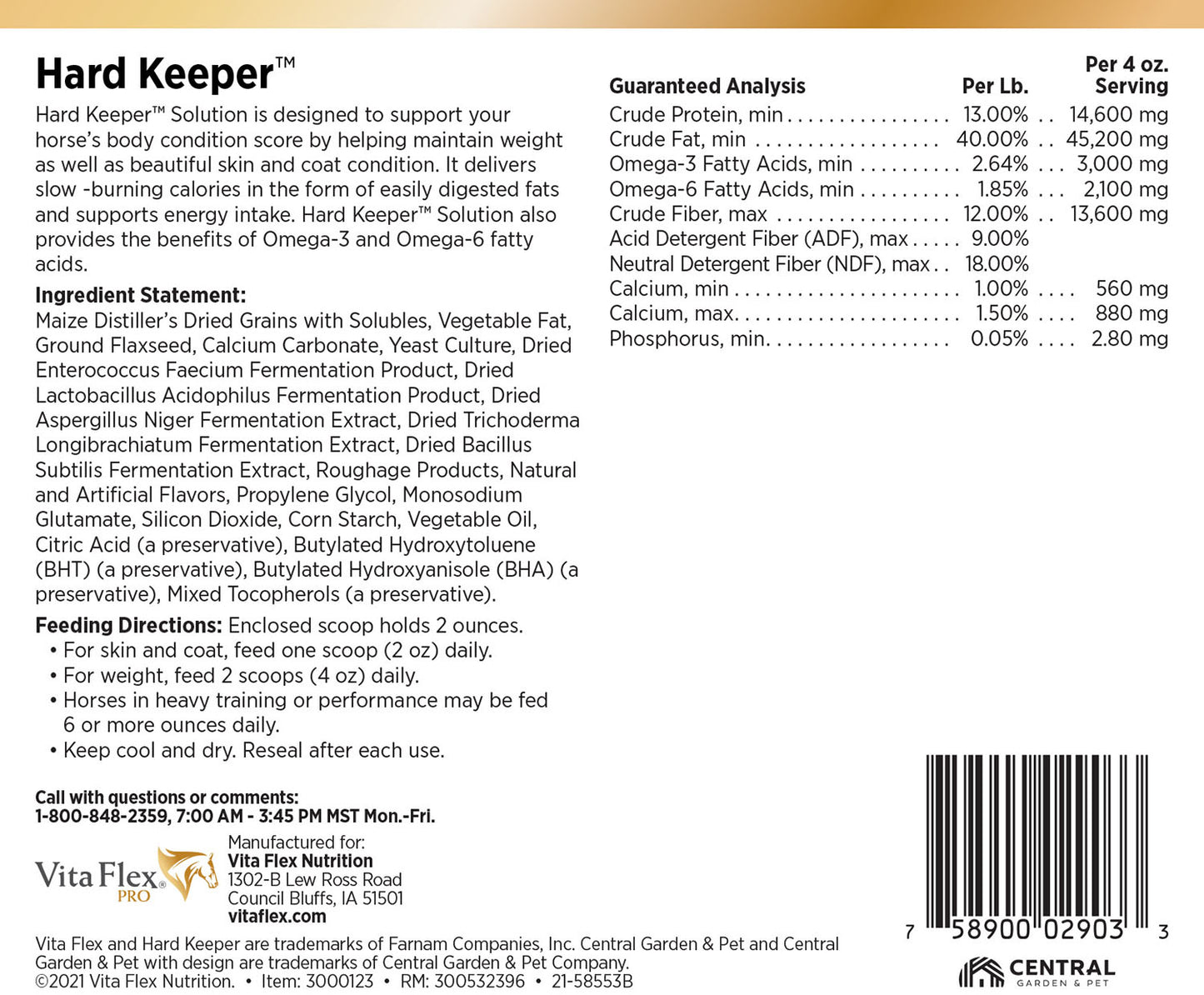 vita flex hard keeper solution for horses, 24 day supply