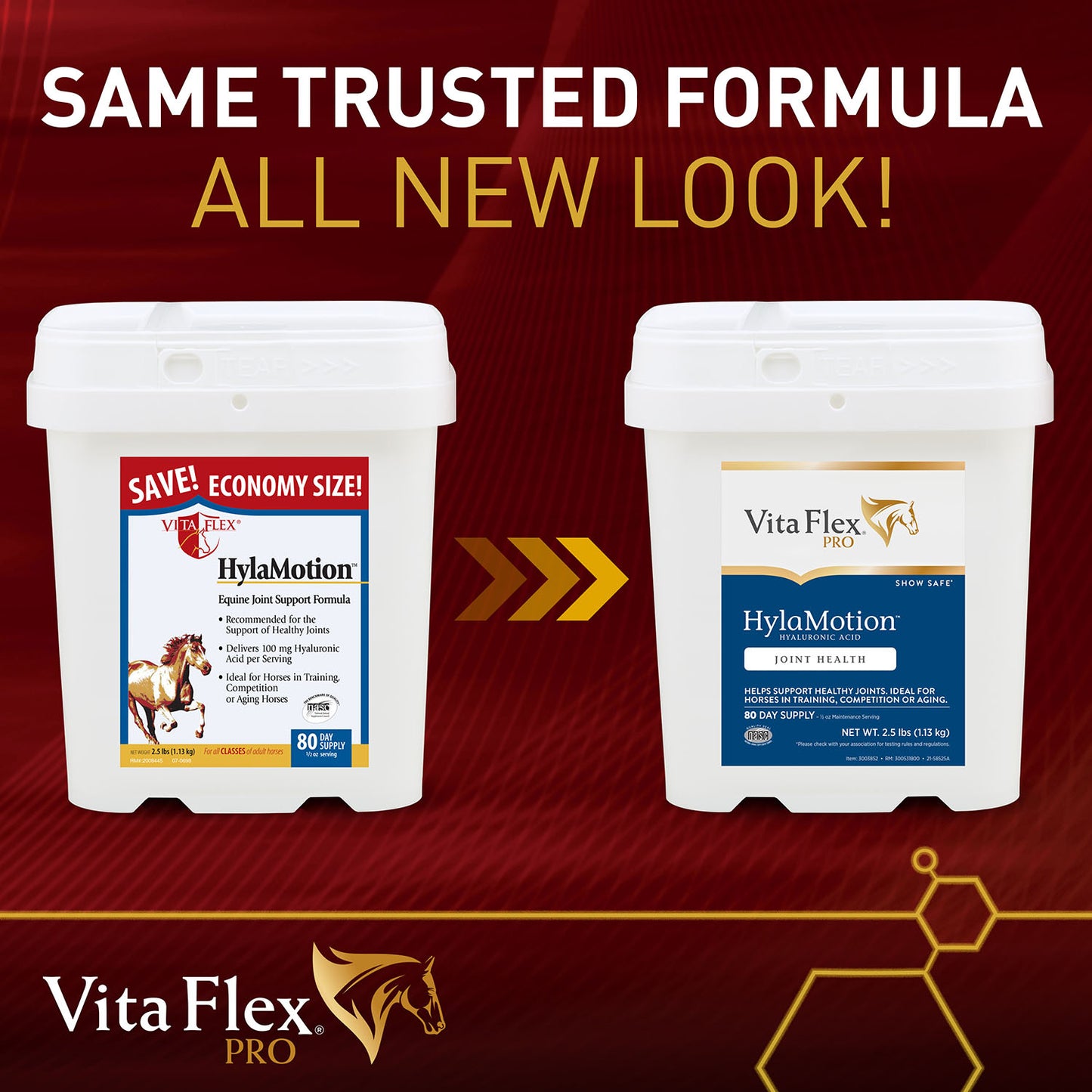 vita flex hylamotion hyaluronic acid joint support formula for horses, 2.5 lbs