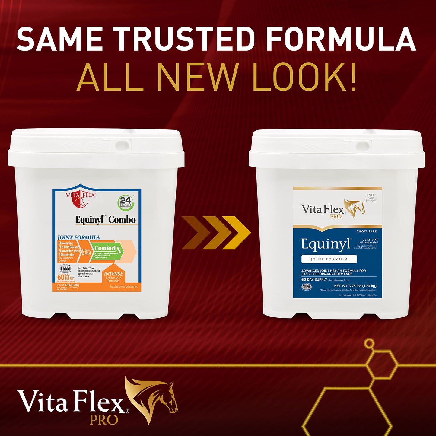 vita flex equinyl combo joint formula horse joint supplement, 60 day supply