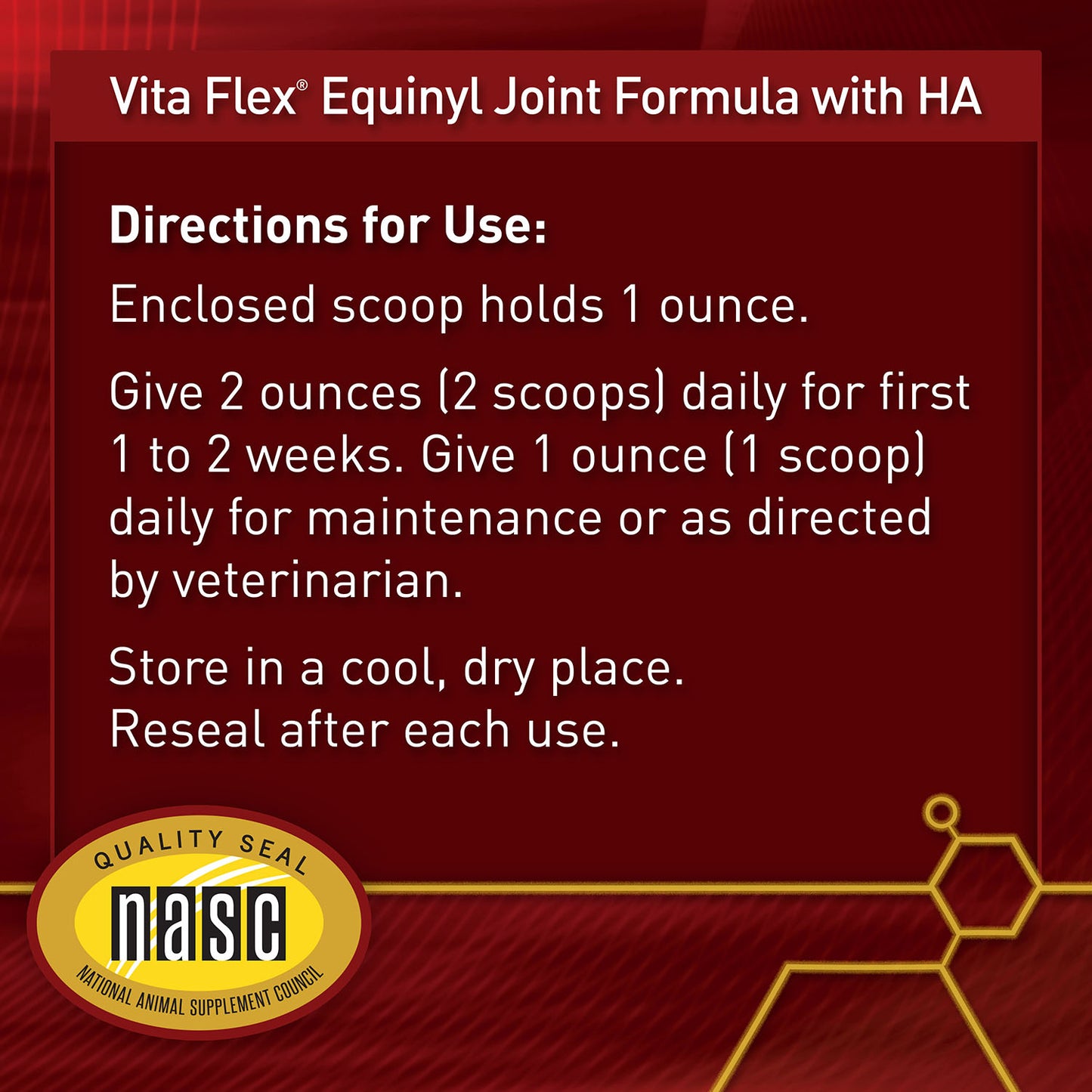 vita flex pro equinyl joint formula with hyaluronic acid, 3.75 lbs