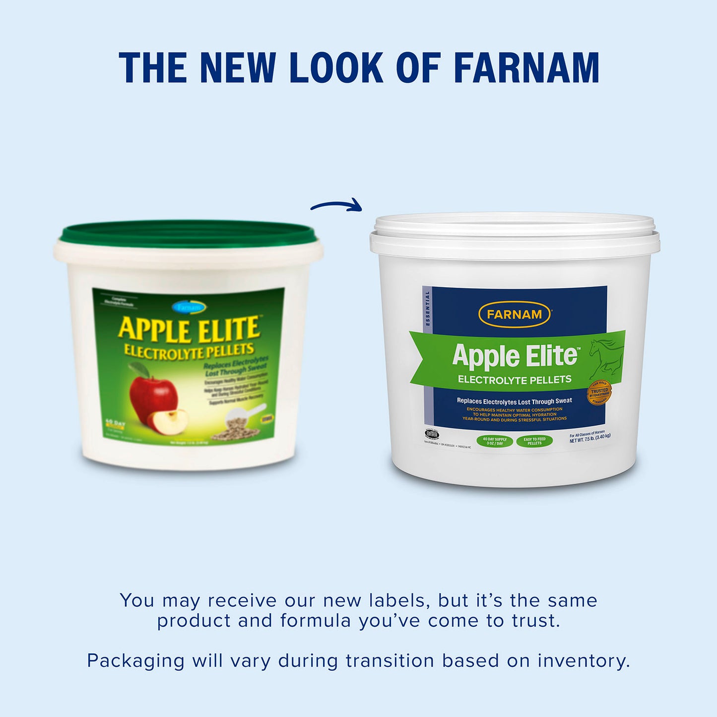 farnam apple elite electrolyte pellets 7.5 pounds, 40 day supply