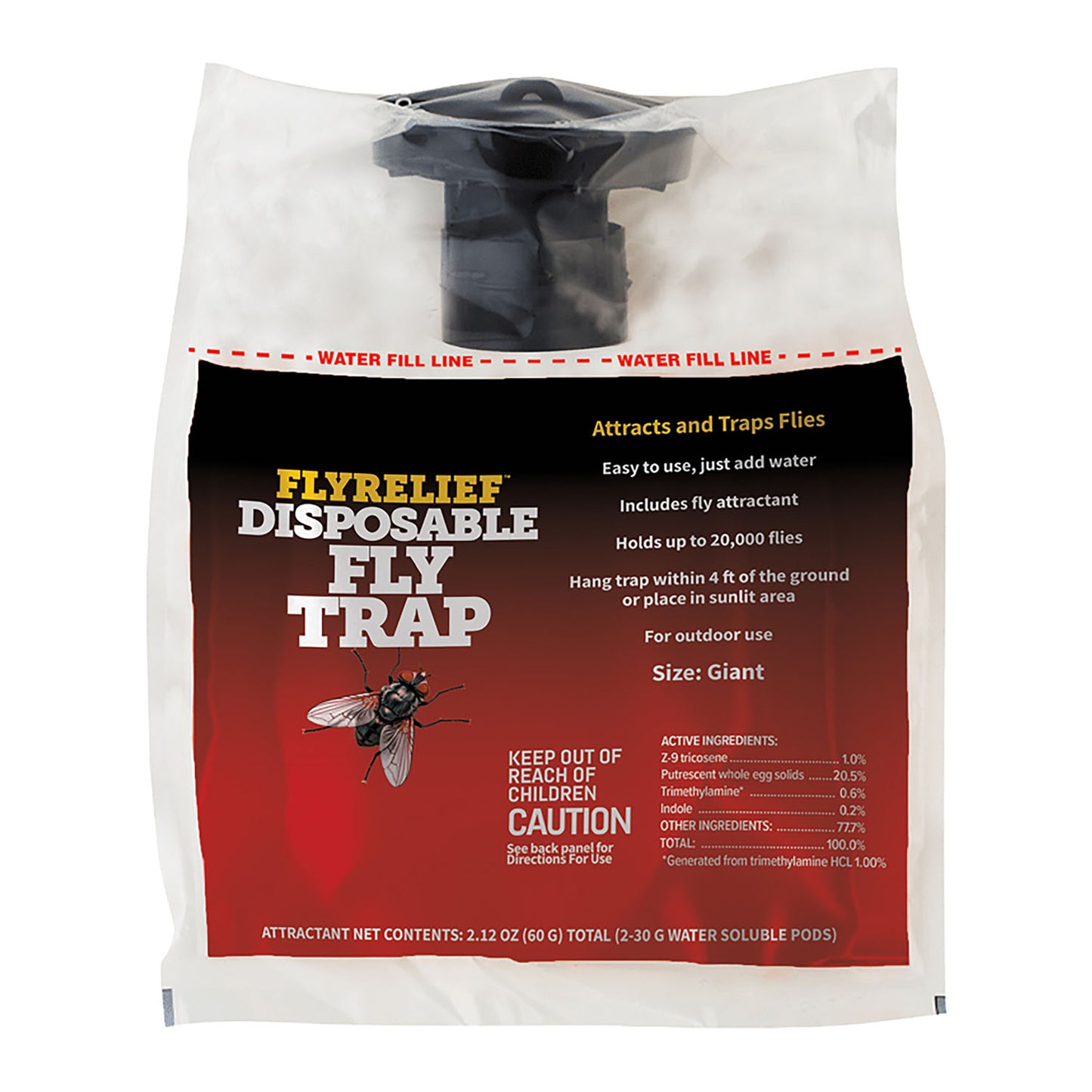 flyrelief disposable fly trap: giant
