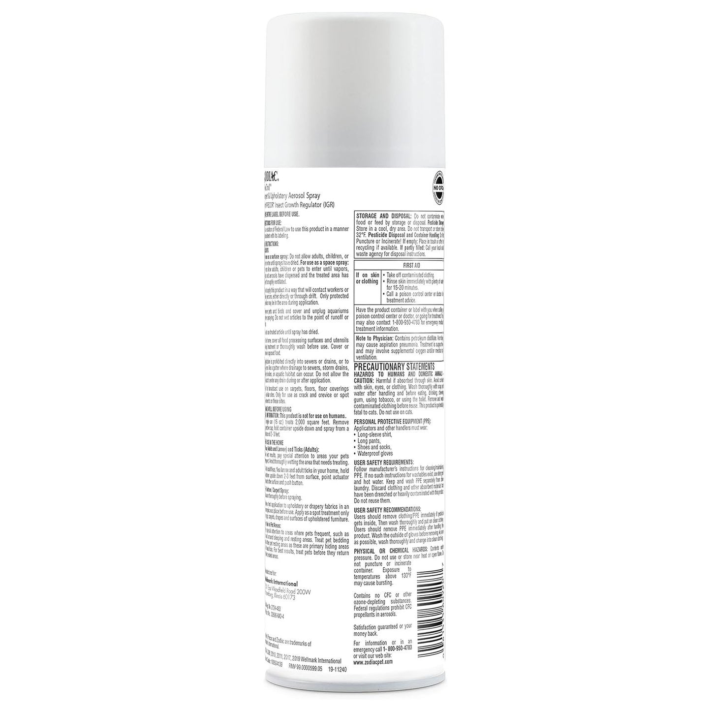 zodiac carpet and upholstery aerosol spray 16 ounces