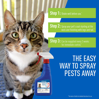 ADAMS Flea & Tick Spray For Cats, 16 oz