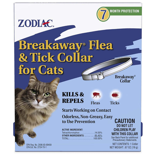 Zodiac Breakaway Flea and Tick Collar for Cats 1 pack