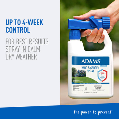 ADAMS Yard & Garden Spray, Treats Up to 5,000 Square Feet, 32 Fl oz