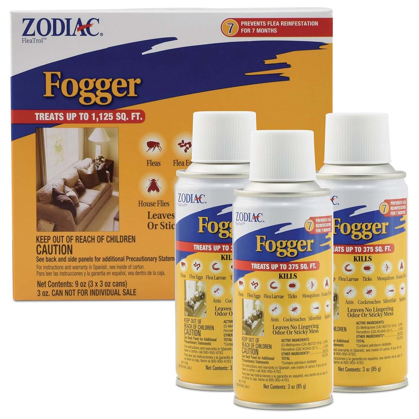 zodiac fogger 3 ounce cans, 3 pack