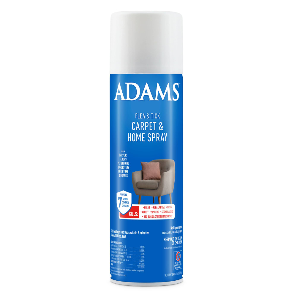 adams flea & tick carpet & home spray, 7-month flea protection, treats up to 2k sq ft, 16 oz