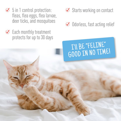 ADAMS Plus Flea & Tick Spot On for Cats 5 lbs and Over