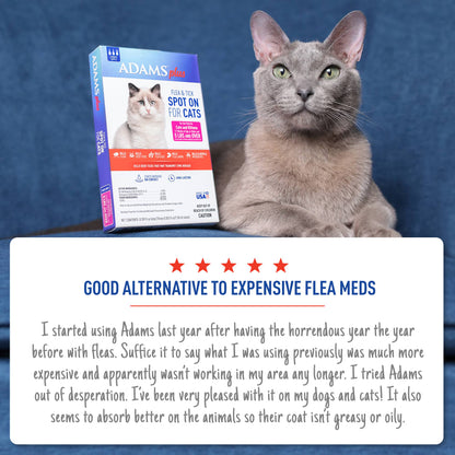 ADAMS Plus Flea & Tick Spot On for Cats 5 lbs and Over