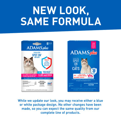 ADAMS Plus Flea & Tick Spot On for Cats 5 lbs and Over