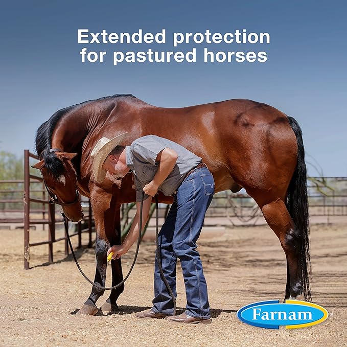 farnam equi-spot, horse fly control, long-lasting protection, 6 applications, 12-week supply for one horse
