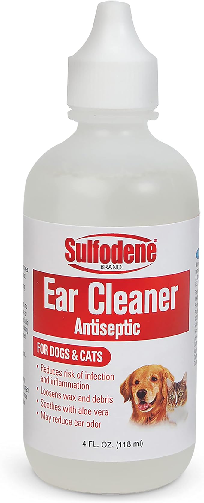 sulfodene ear cleaner antiseptic for dogs and cats, 4 oz