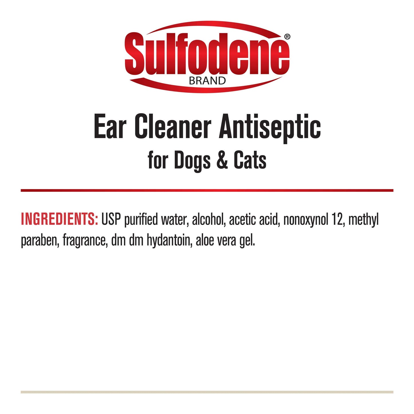 sulfodene ear cleaner antiseptic for dogs and cats, 4 oz