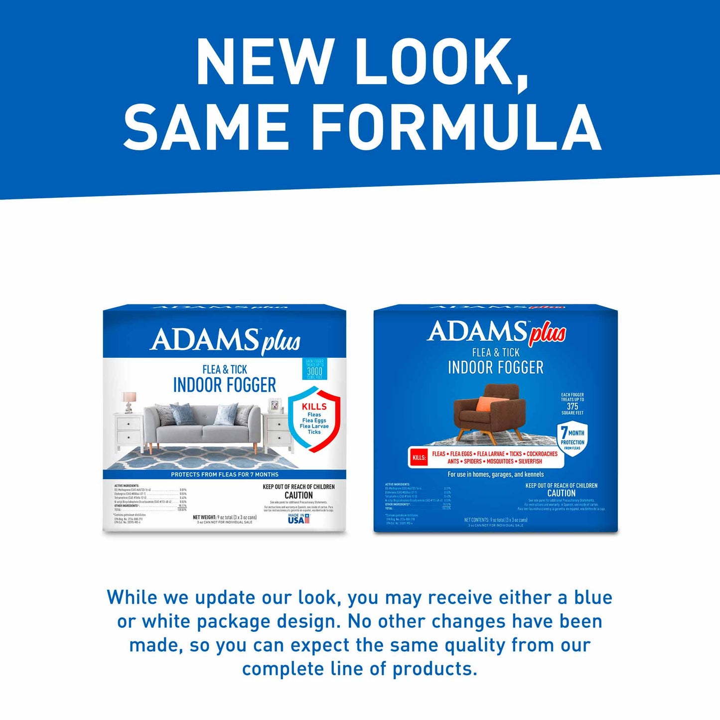 **adams plus fogger 3oz aerosol can 3pk
