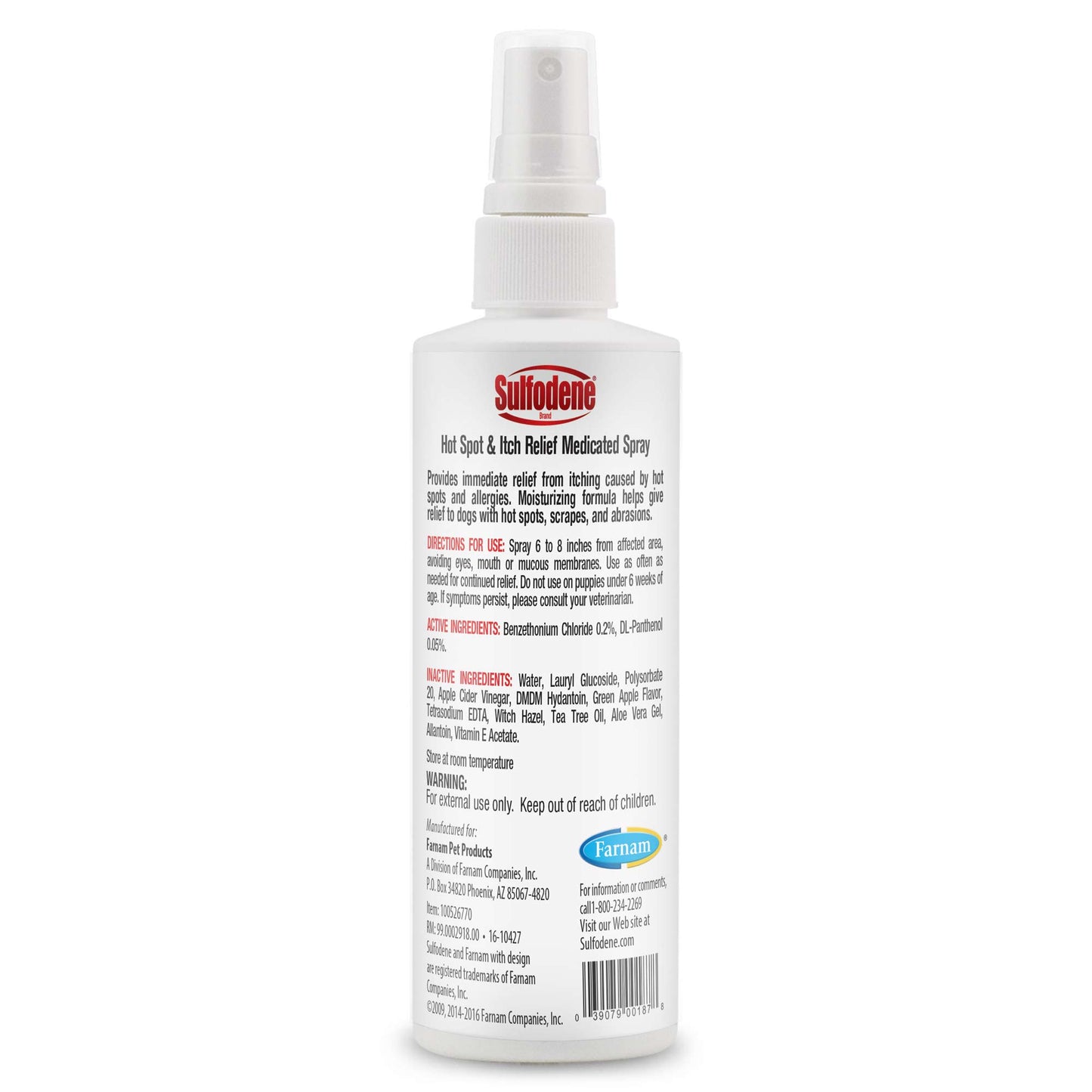 sulfodene medicated hot spot and itch relief, 8 oz