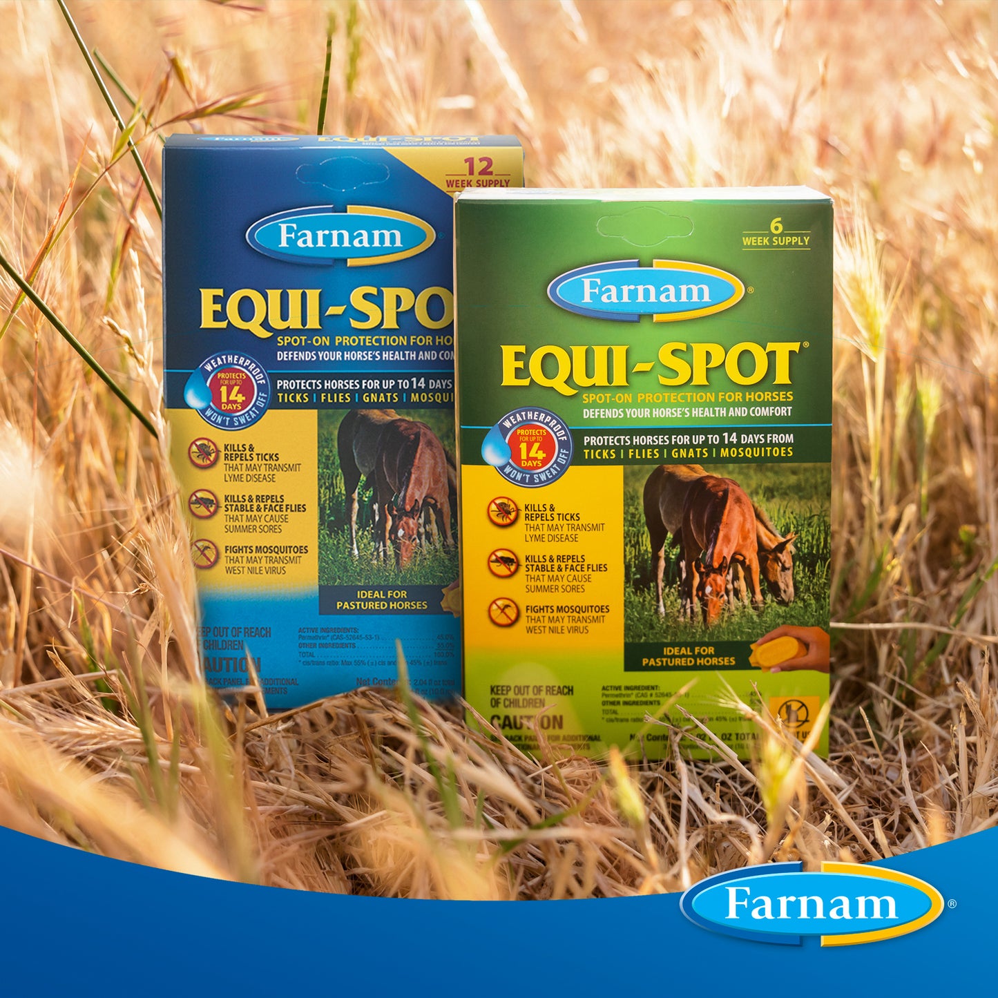 farnam equi-spot topical fly control for horses, 3 doses (10 ml each)