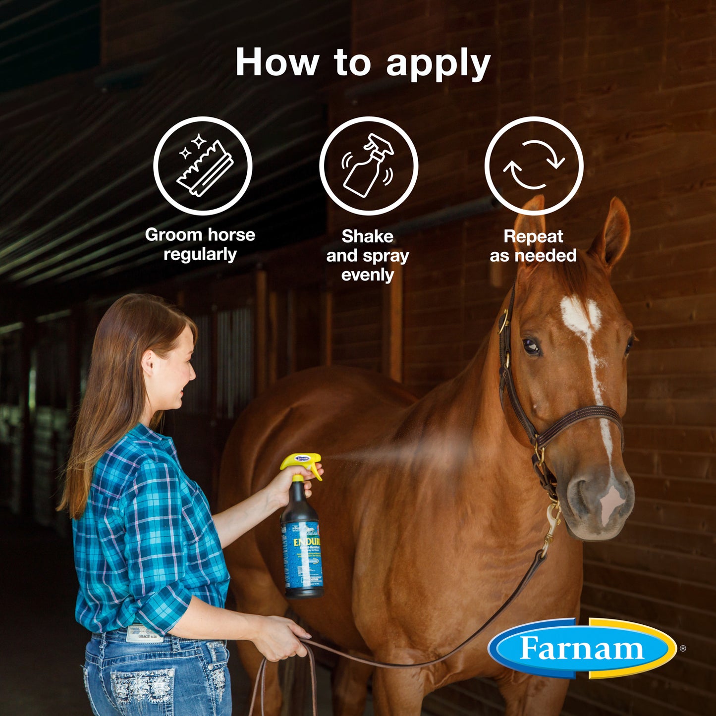 endure sweat-resistant fly spray, 32 oz