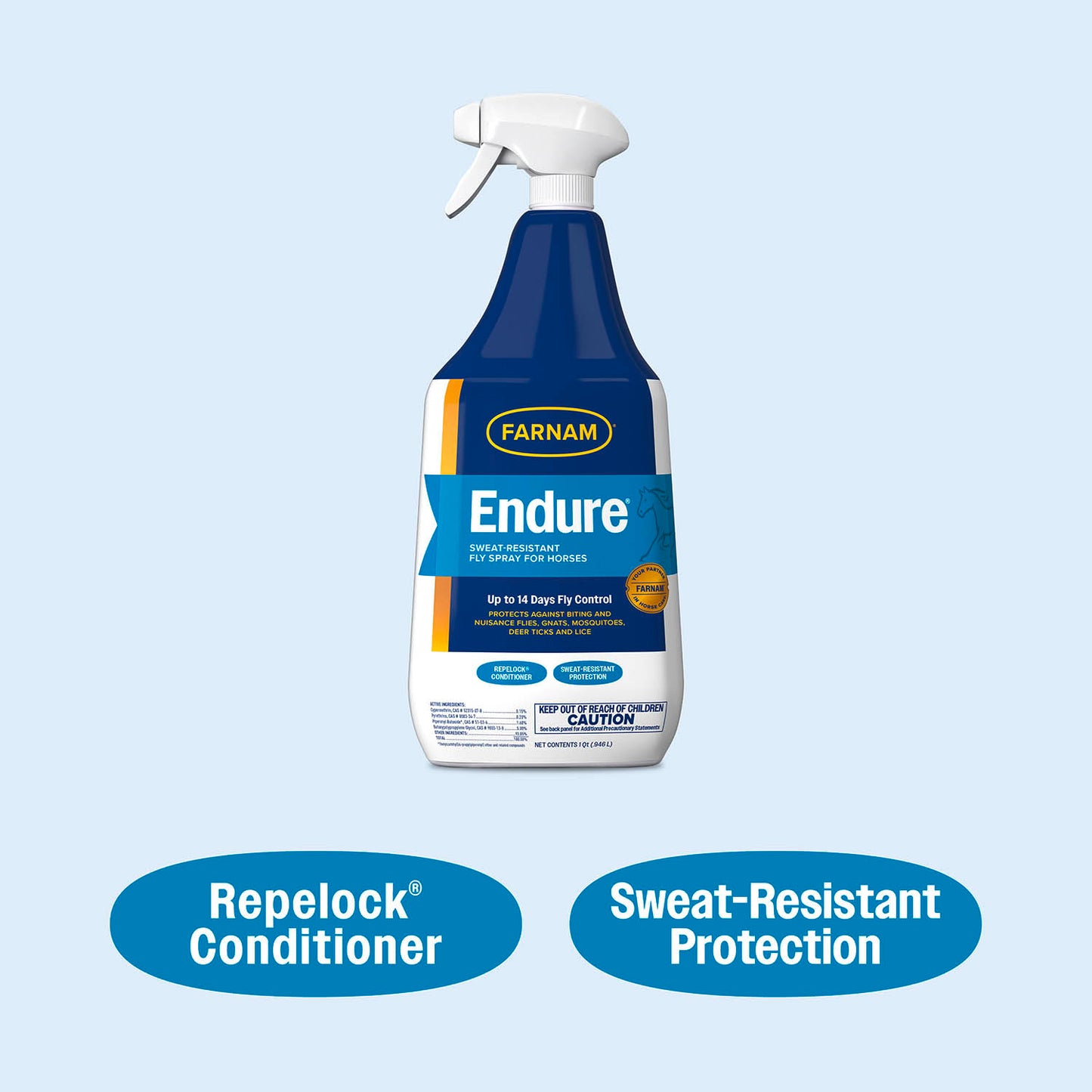 endure sweat-resistant fly spray, 32 oz
