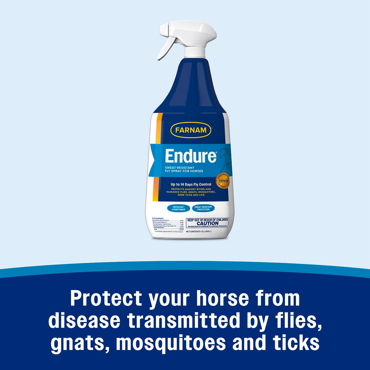 endure sweat-resistant fly spray, 32 oz