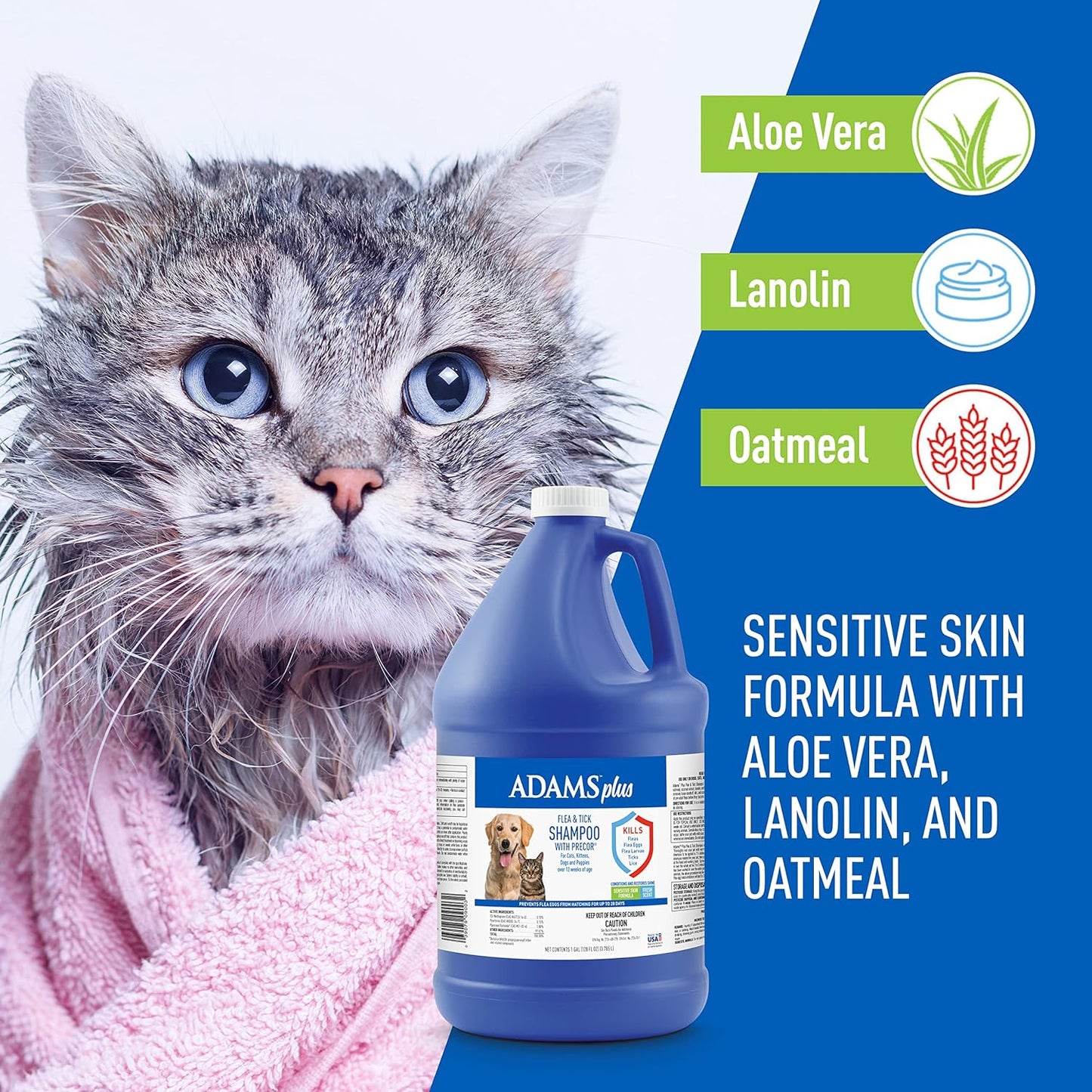 adams f&t cleansing shampoo 12oz